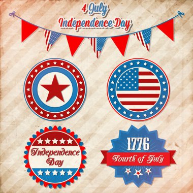 Vector independence day badges clipart