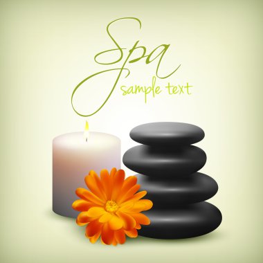 Spa still life with flower clipart