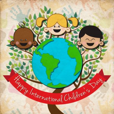 uluslararası çocuk günü için vektör arka plan