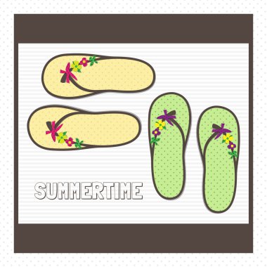 Vector background with flip-flops. clipart