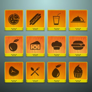 Food icons set vector illustration   clipart