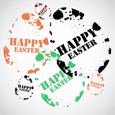 Happy easter stamp vector illustration   clipart