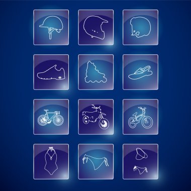 Sport lifestyle icons vector illustration   clipart