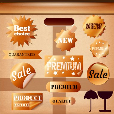 Vintage design amblem seti