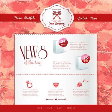 Web sitesi şablonları vektör çizim  