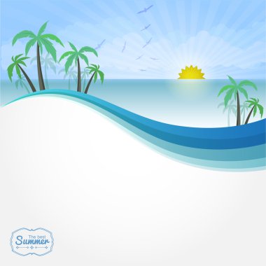 Summer vector background vector illustration   clipart