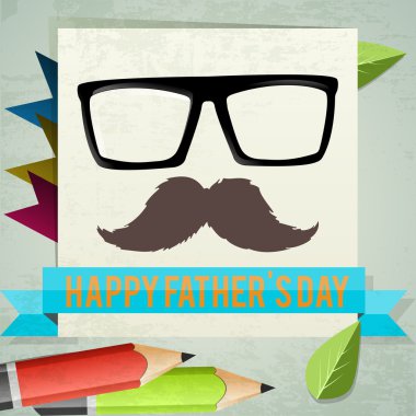 Happy fathers day card clipart