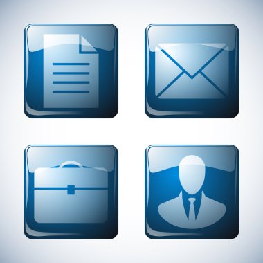 Vektör çizim iş Icon set  