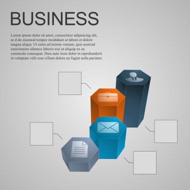 Business diagram vector illustration   clipart