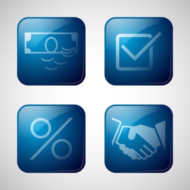 Vektör çizim iş Icon set  