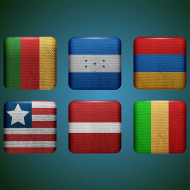 Vector flags set vector illustration   clipart