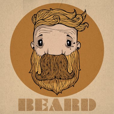 Beard icon vector illustration   clipart