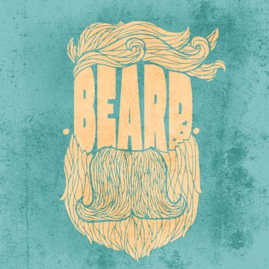 Beard Icon vector illustration   clipart