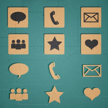 Communication icons set vector illustration   clipart