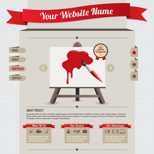 Векторная иллюстрация шаблонов сайтов
  