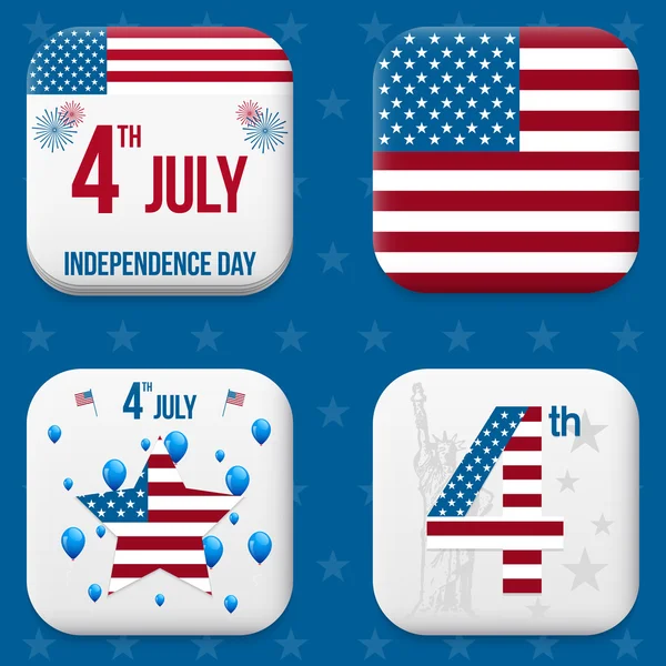 Vector Independence Day Badges — Stock Vector