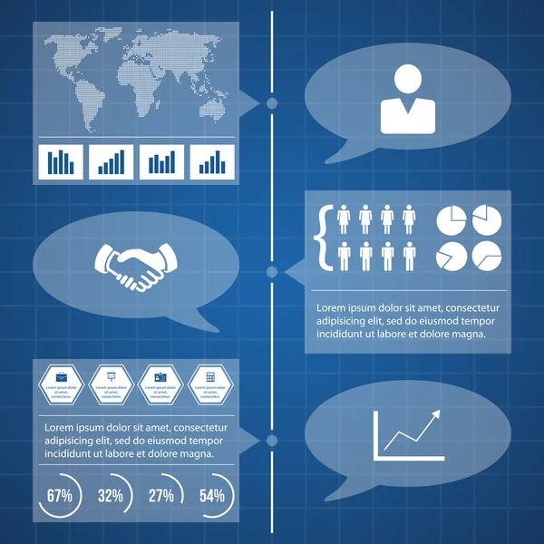 Detalle Ilustración Vectorial Infográfica — Vector de stock