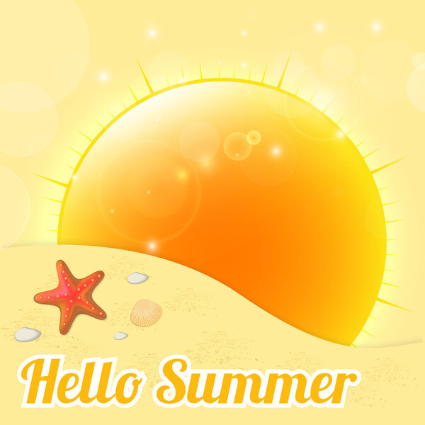 Summer background. Vector illustration.