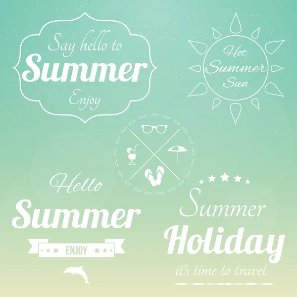 Retro Summertime Background Vector Illustration — Stock Vector