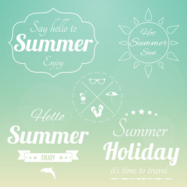Retro summertime background vector illustration  