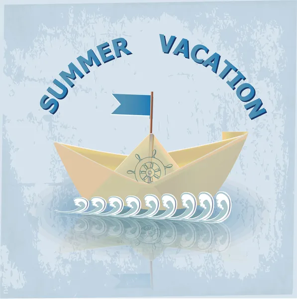 Summer Vacation Illustration Vector Illustration — Stock Vector