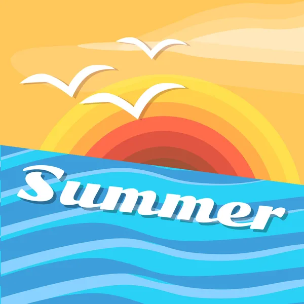 Vacaciones Verano Vector Fondo — Archivo Imágenes Vectoriales