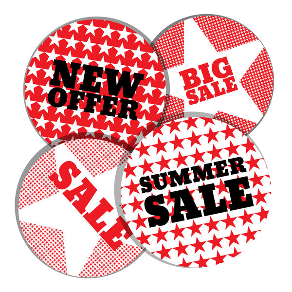 Summer sale emblems vector illustration  