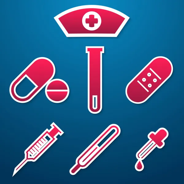 Medicinsk Symboler Vektor Illustration — Stock vektor