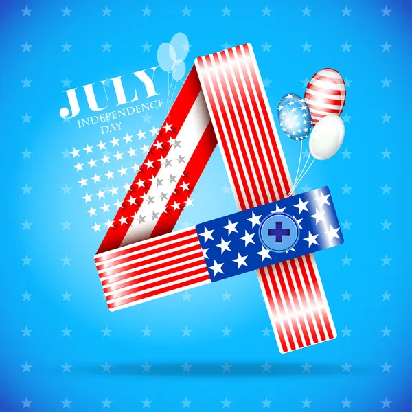 Usa Independence Day Illustration — Stock Vector