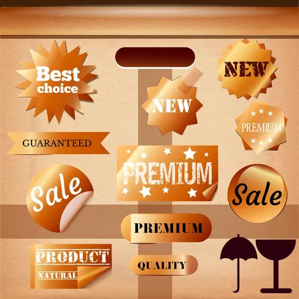 Conjunto Emblemas Diseño Vintage — Vector de stock