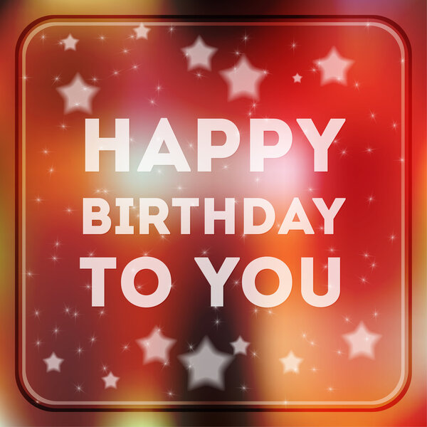 Happy birthday poster vector illustration  