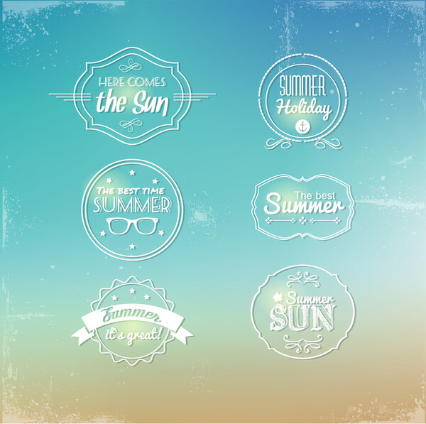 Vintage labels for travel