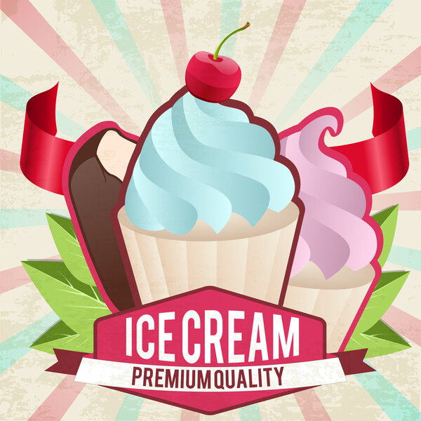 Vintage ice cream card
