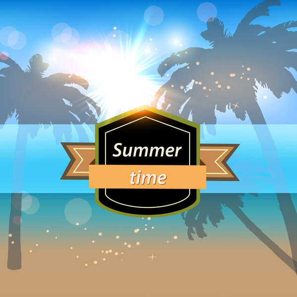 Summer time image vector illustration  