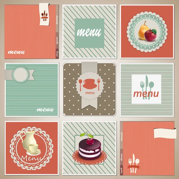 Ilustracja Wektorowa Tło Vintage Menu — Wektor stockowy