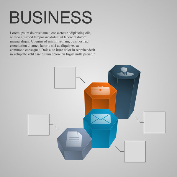 Business diagram vector illustration  