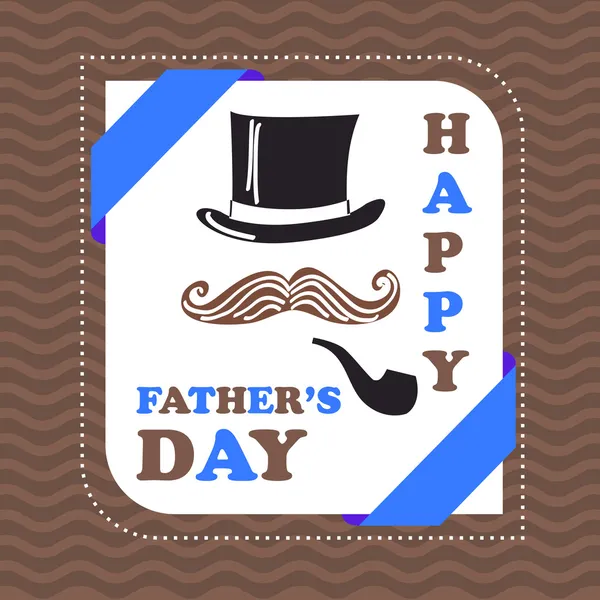 Happy Fathers Day Card Vector Illustration — Stock Vector