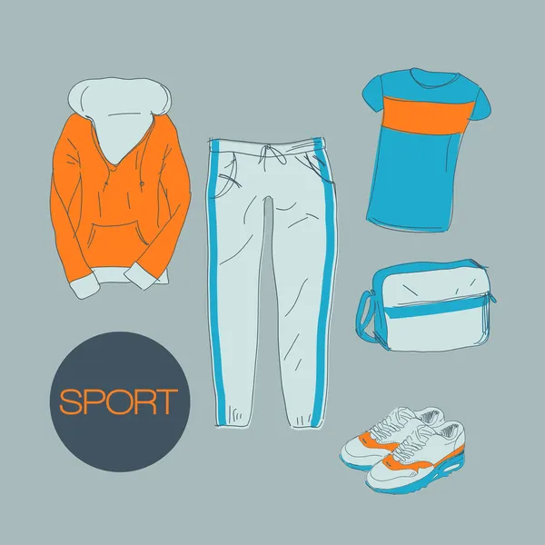 Sport Kleidung Illustration Vektor Illustration — Stockvektor