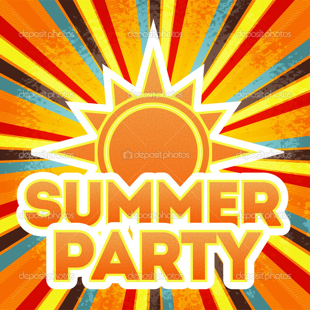 Vintage summer poster vector illustration  