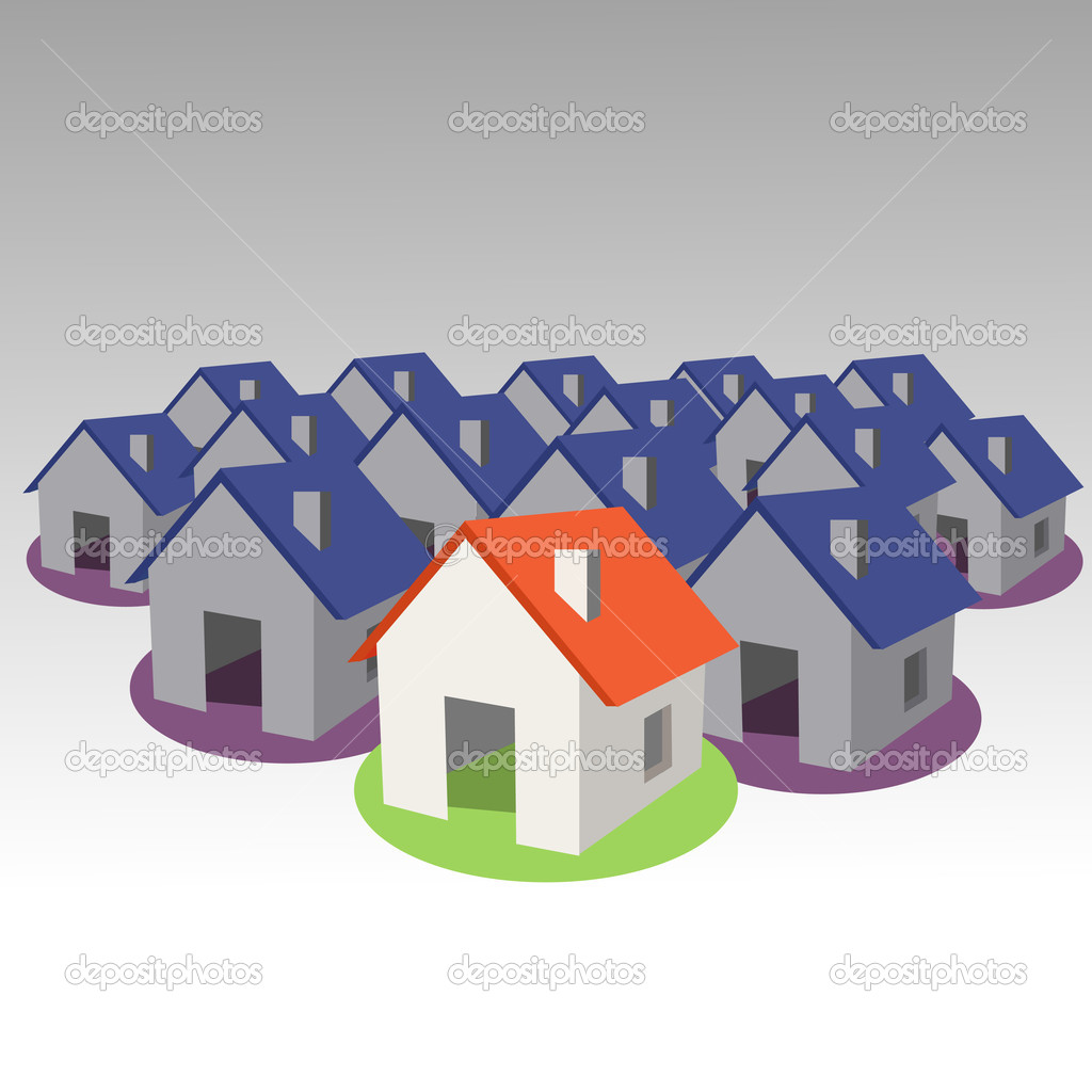 3d model house symbol set