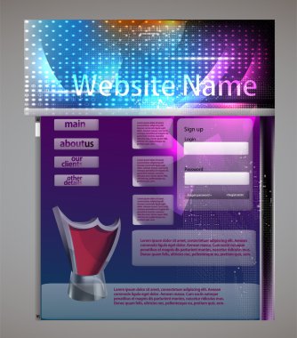 Web site template vector illustration   clipart