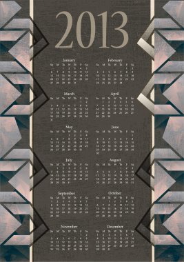 Vintage calendar vector illustration   clipart