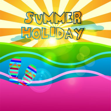 Summer holiday signs set clipart