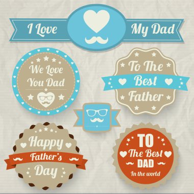 Happy father's day set clipart