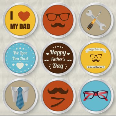 Happy father's day set clipart