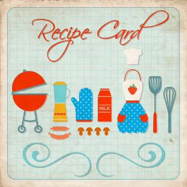 Recipe card vector illustration   clipart