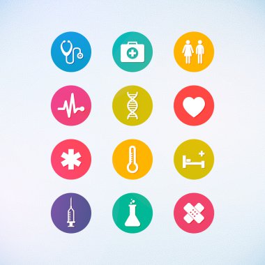 Medicine icons set   vector illustration   clipart