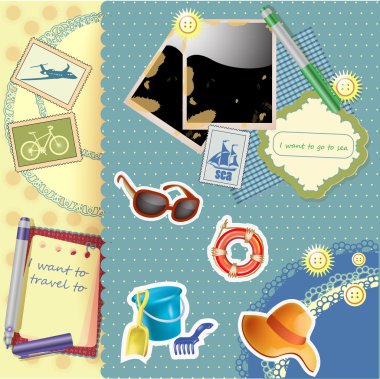 Vacation background  banner vector illustration   clipart