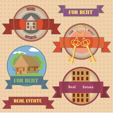 For rent signs  banner vector illustration   clipart