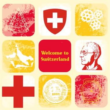 Switzerland icons  banner vector illustration   clipart